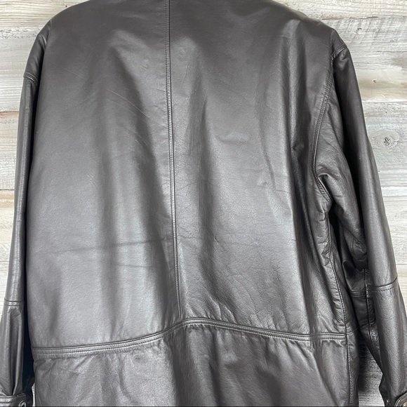 Members Only Genuine Leather Jacket Mens Sz. M RN 28593 Brown Quilted Interior - Picture 9 of 16